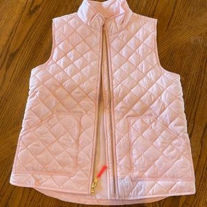 Crewcuts little girls pale pink quilted vest size 10